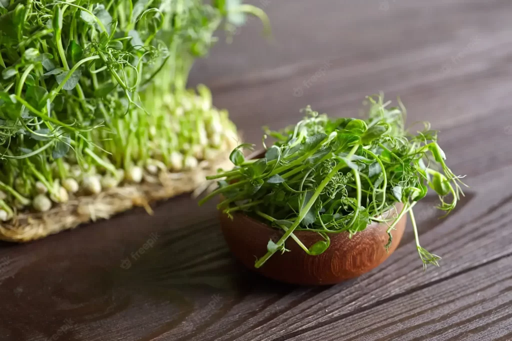 best tasting microgreens - pea microgreens