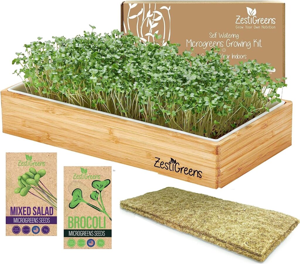 ZestiGreens’ Self-Watering Microgreens Growing Kit
